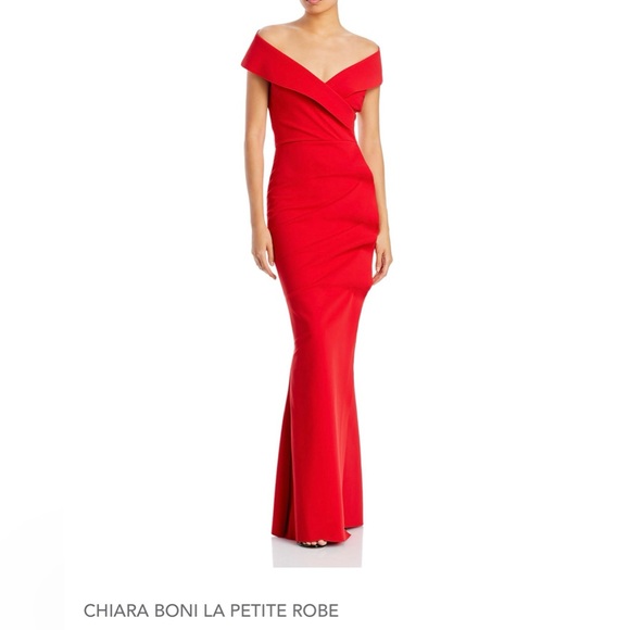 CHIARA BONI Red Off-Shoulder Dress new - Picture 1 of 13